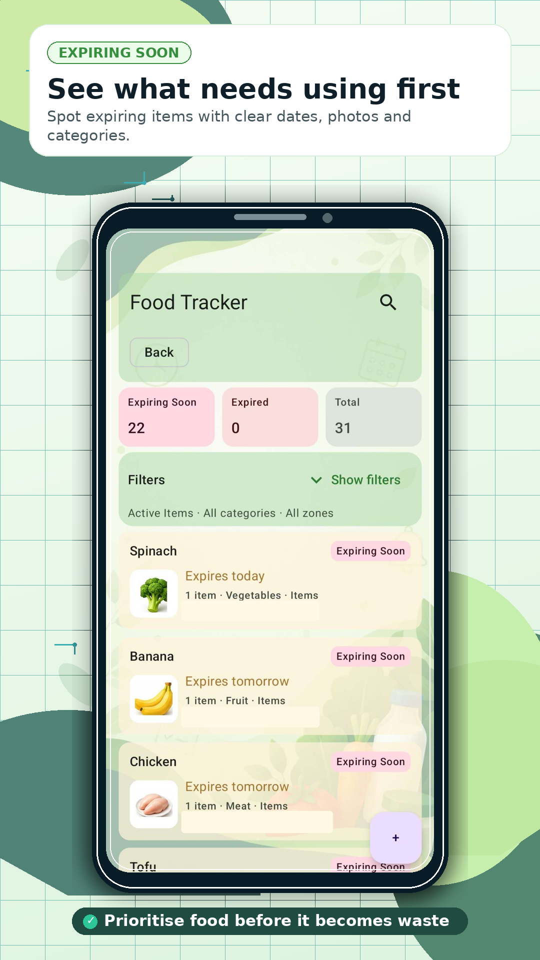 ExpiryMate list of food expiring soon