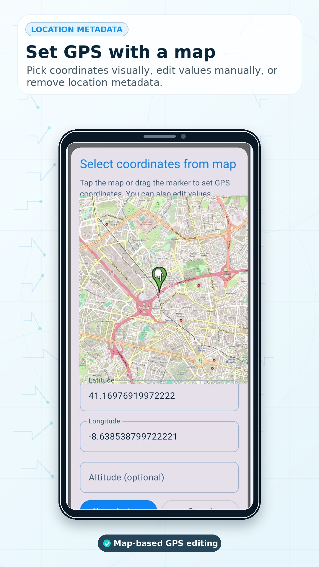 MetaFix GPS map editor for correcting photo location metadata